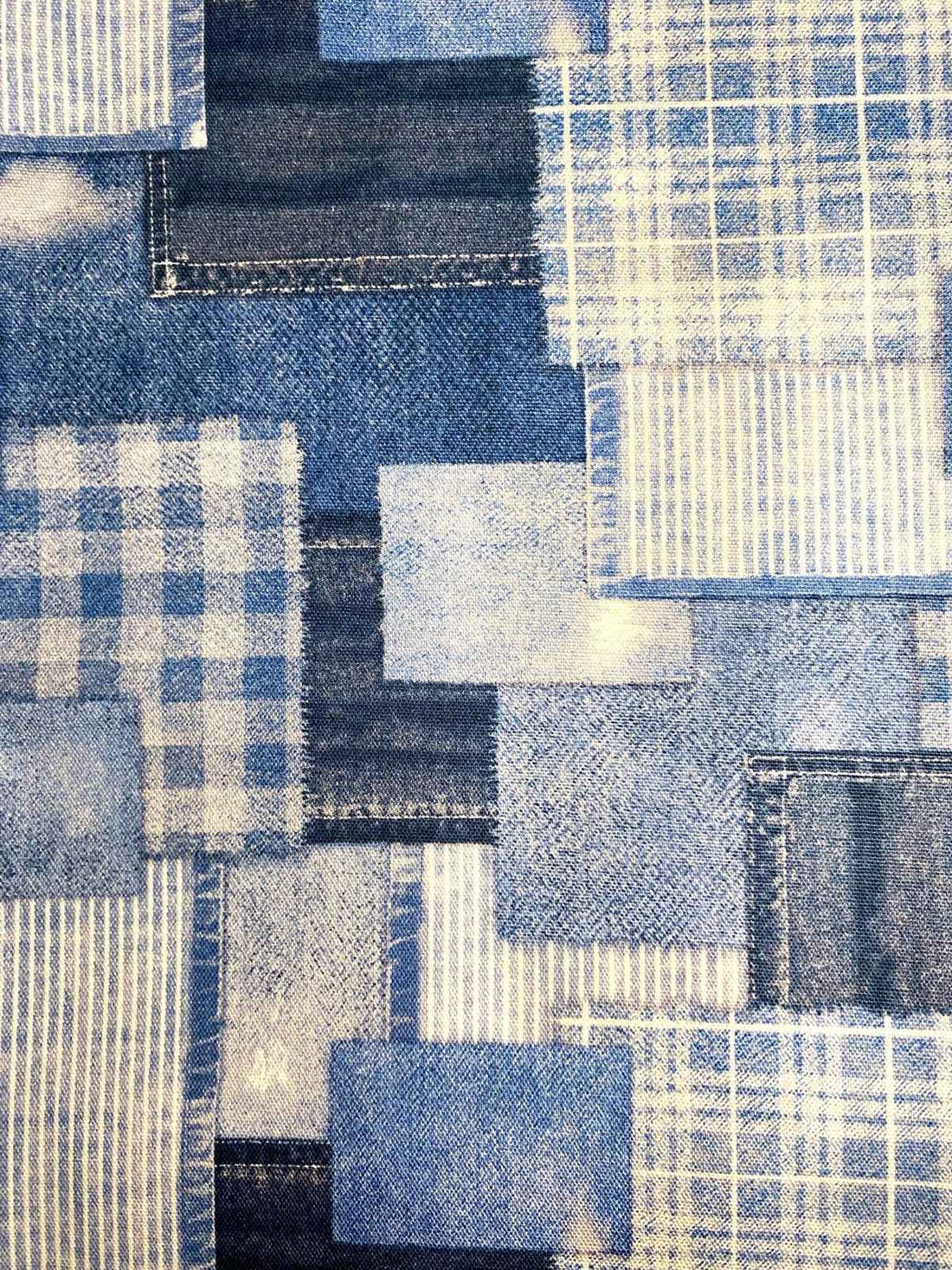 Authentic Texture of Washed Indigo