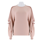 Womens Modal-Blend Ruffle Sleeve Raglan Top