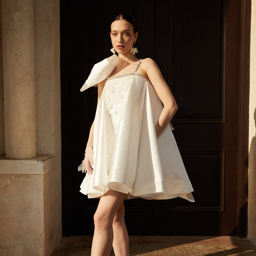 Moonlight Mini Satin Wedding Dress
