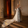 Aurora Luminous Long Satin Dress With Train