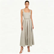 Spliced Skirt With Ribbon Trim