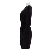 Fitted Crew Neck Long-Sleeve Dress