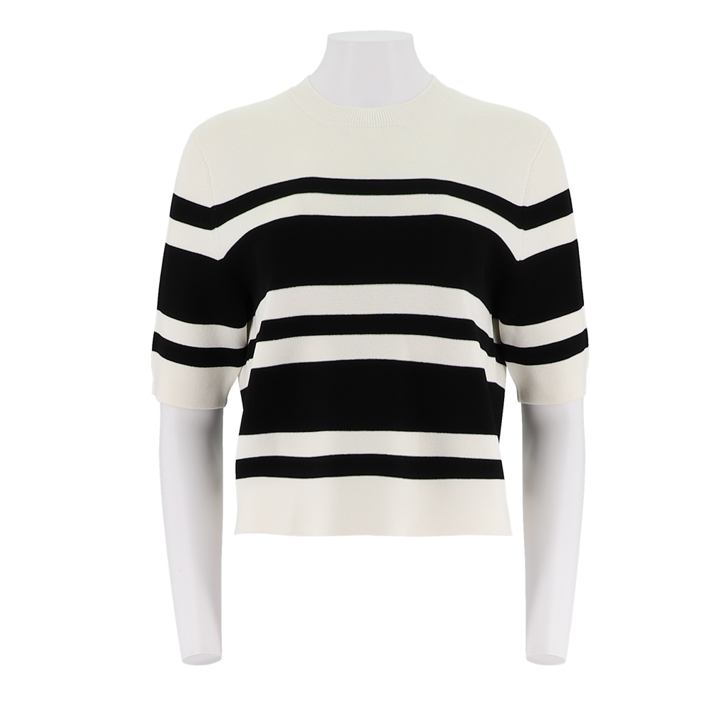Crew Neck Striped Pullover