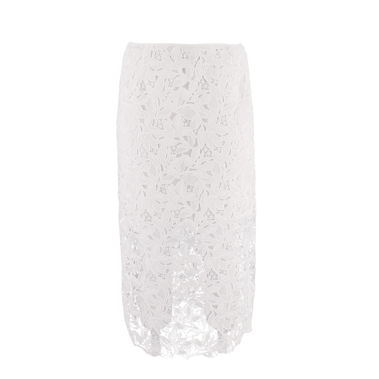 Embroidered Lace Pencil Skirt