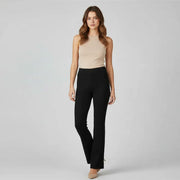 Fitted Flare Wide-Leg Trousers