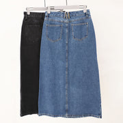 Women'S Spliced Straight Leg Denim Half Skirt
