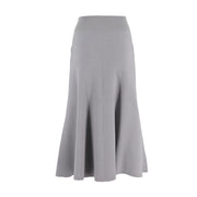 Slimming A-Line Knitted Half Cut Skirt