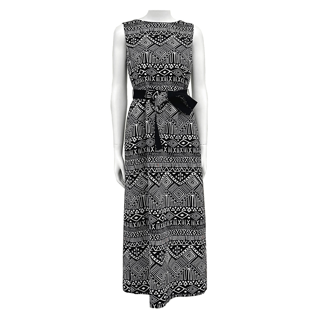 Off-Shoulder Lace-Up Jacquard Dress