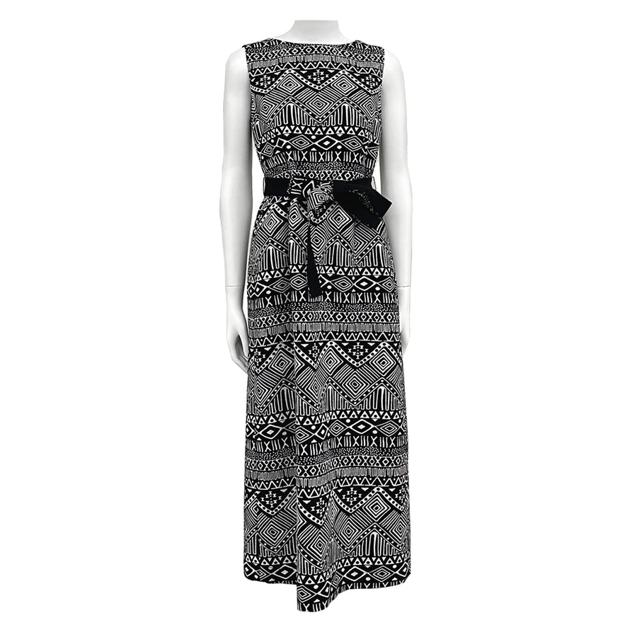 Off-Shoulder Lace-Up Jacquard Dress