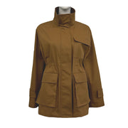 جاكيت قصير بقبة قائمة وبنمط ملابس العمل