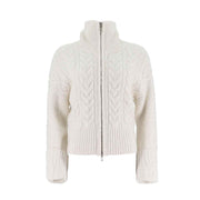 Zipper Mixed Color Woolen Jacket