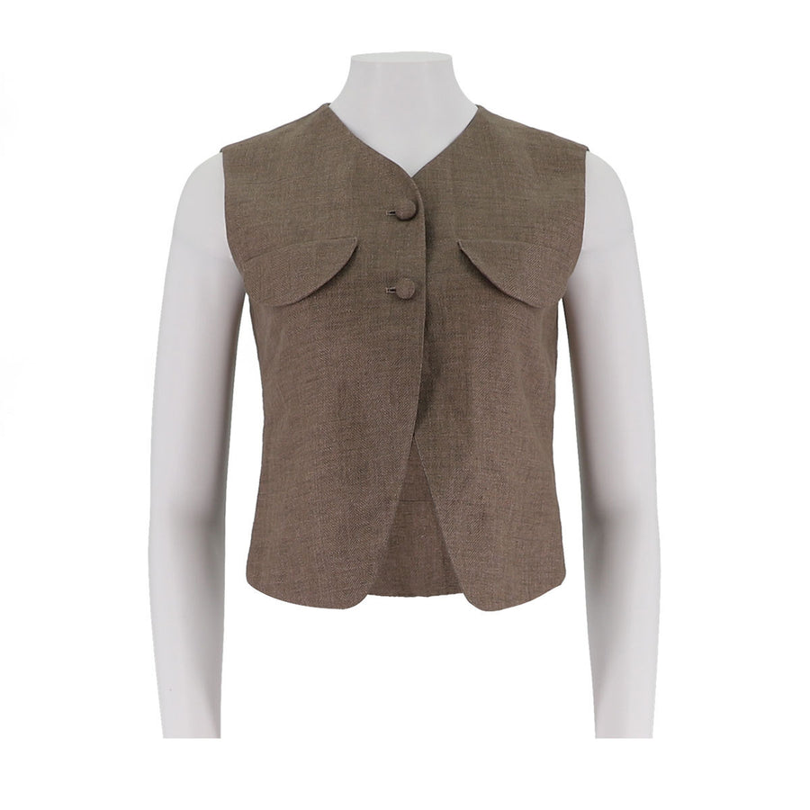 Fitted Linen Vest