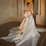 Supernova Long Satin Wedding Gown