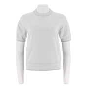 여성용 곡선형 클립 반소매 풀오버