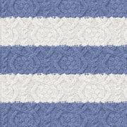 100% Cashmere Blue And White Striped Cable Panel