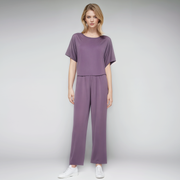 Womens Cozy Long Sleeve Boat Neck Top