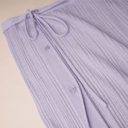 Lightweight Ribbed Knee Length Skirt