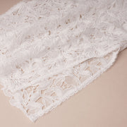Embroidered Lace Pencil Skirt