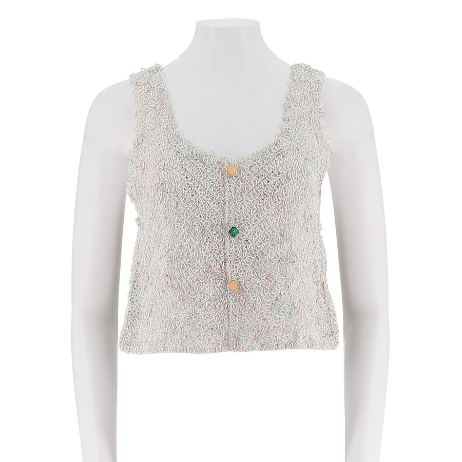 V-Neck Cropped Knit Top
