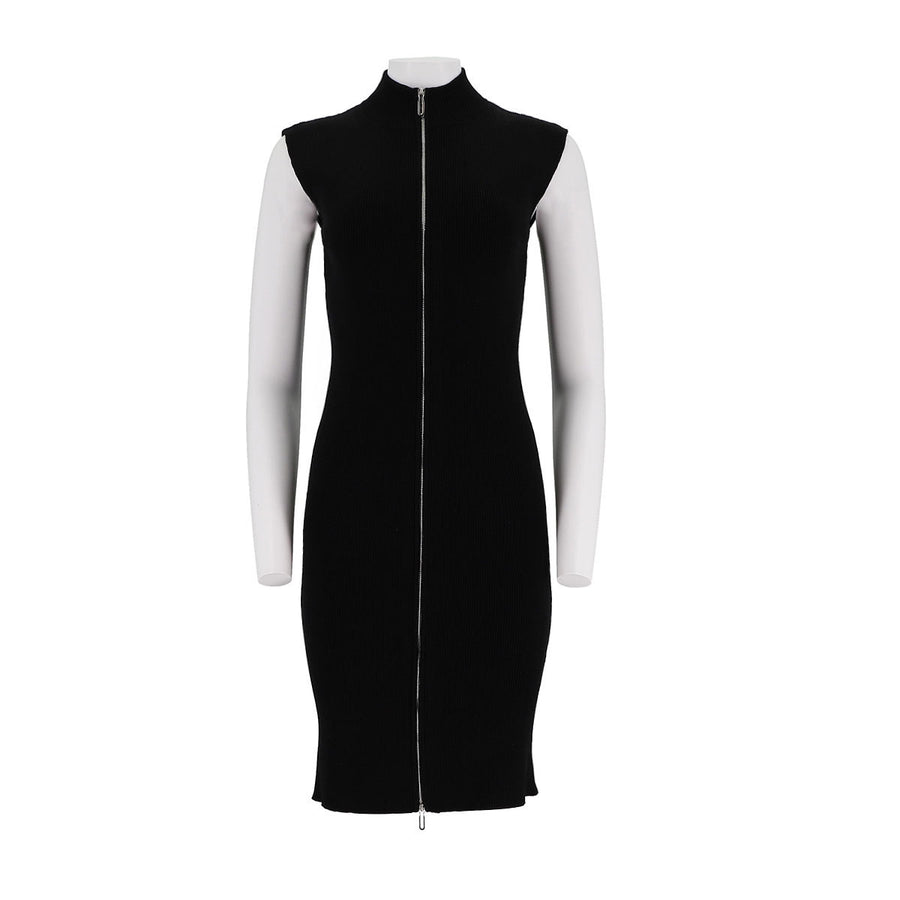 UV Resistant Zip Up Ribbed Dress