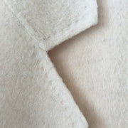 Womens Camel Silk Wool Double Breated Coat