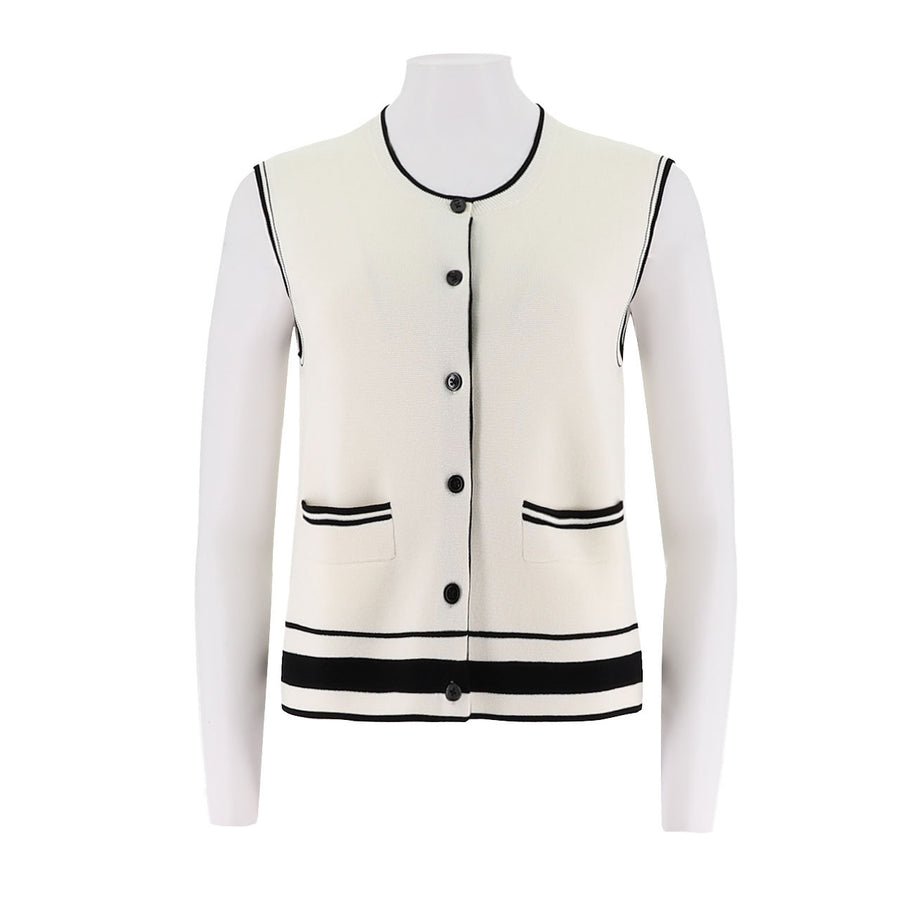 Round-Neck Sleeveless Knit Vest