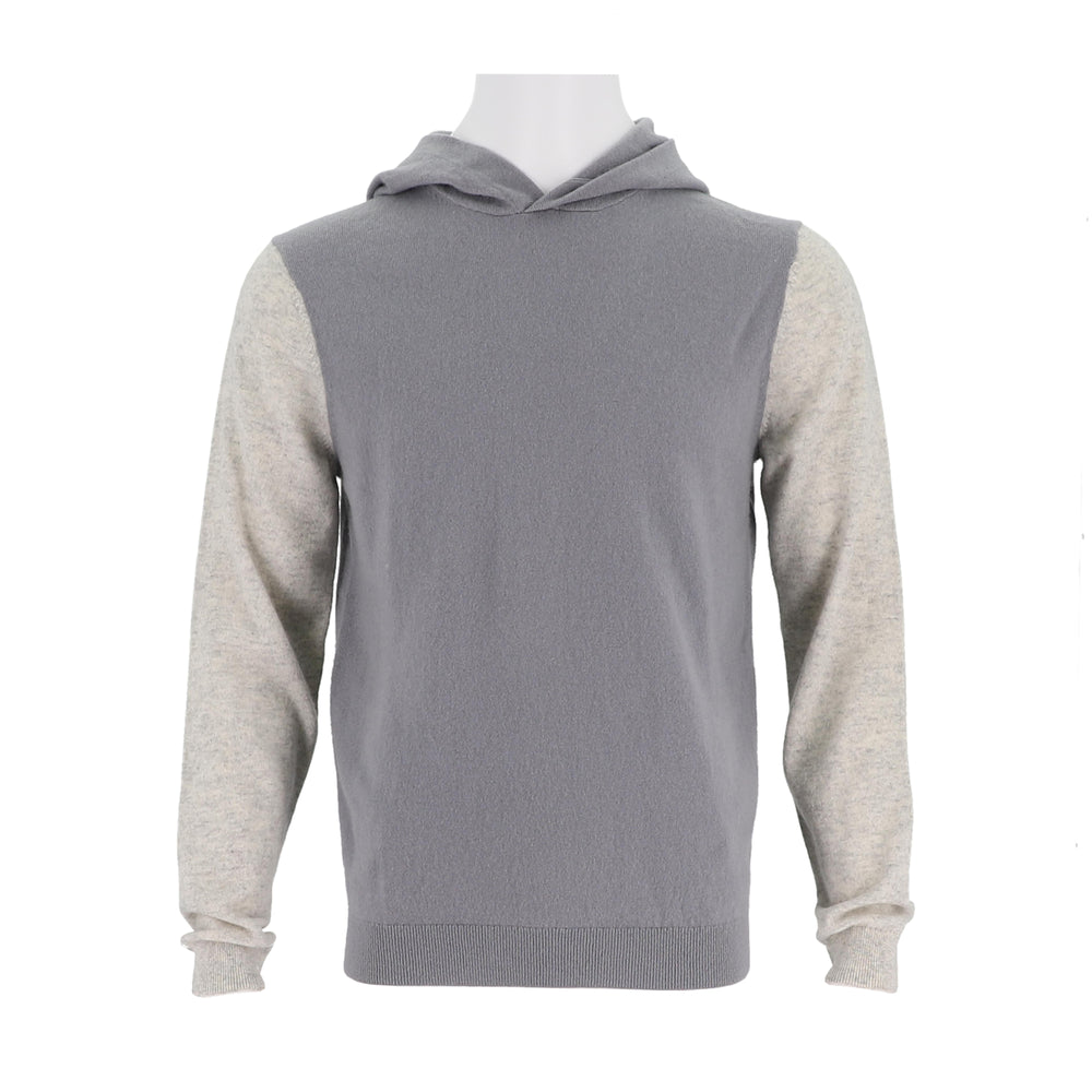 Mens Hooded Colorblock Cashmere Sweater