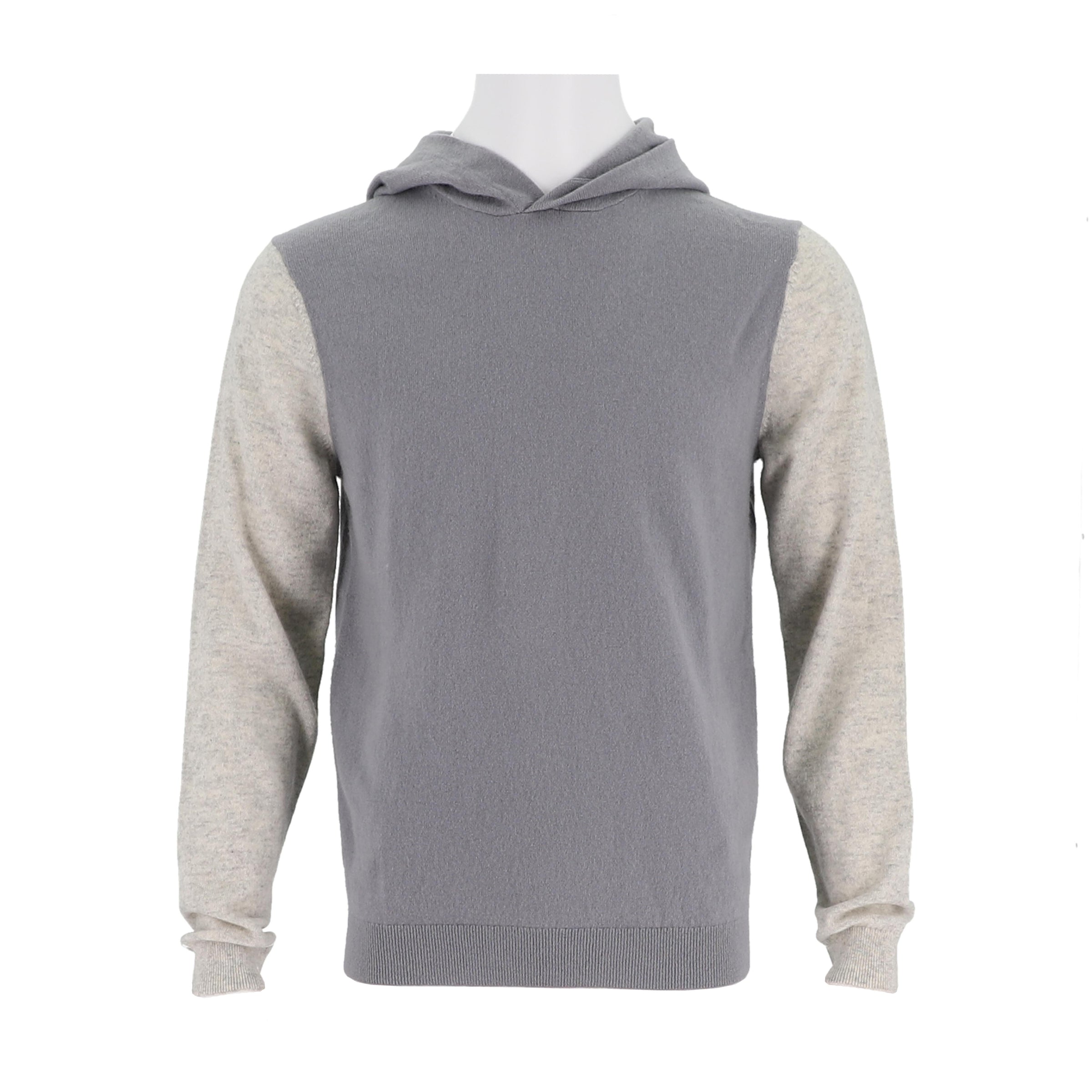 Mens Hooded Colorblock Cashmere Sweater