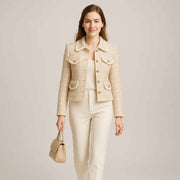 Womens Merino Wool-Blend Short Jacket