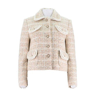 Womens Merino Wool-Blend Short Jacket