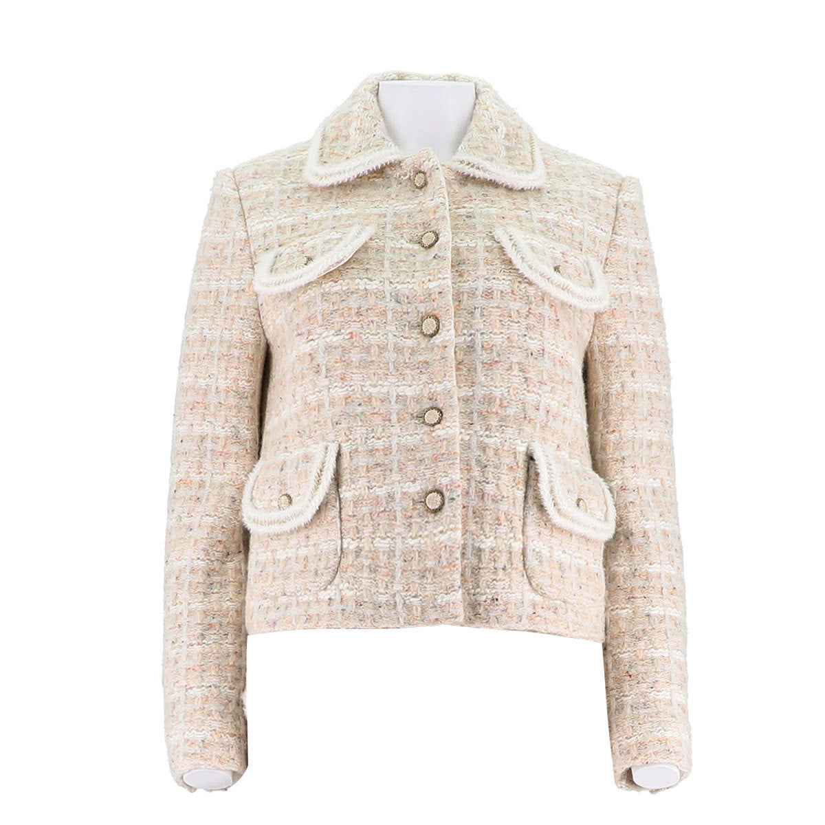 Womens Merino Wool-Blend Short Jacket