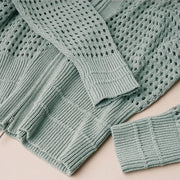 Zip-Up Knit Cardigan