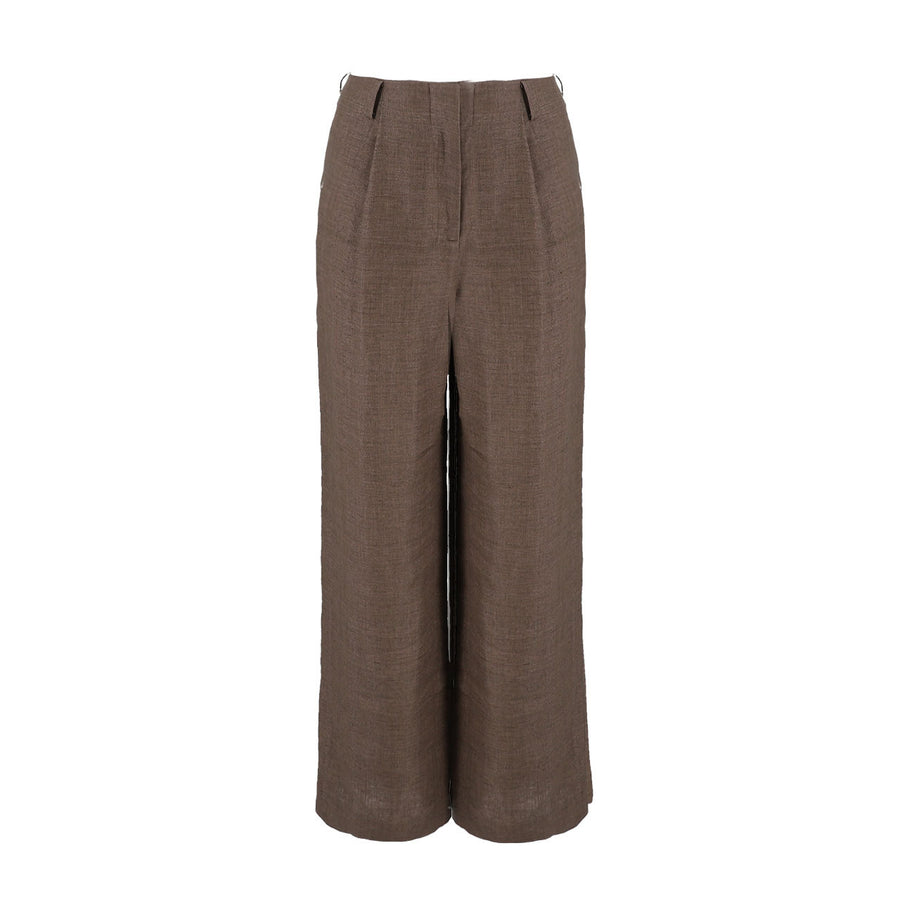 Wide-Leg Linen Trousers