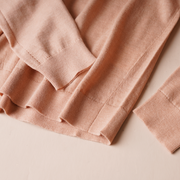 Womens Wool Silk Cashmere Raglan Sweater