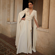 Starlight Beaded Stretch Satin Wedding Dress
