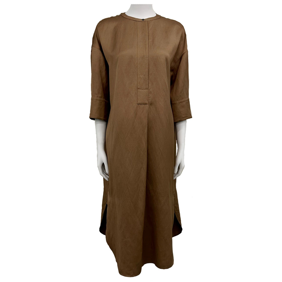 Linen Mid Sleeve Dress
