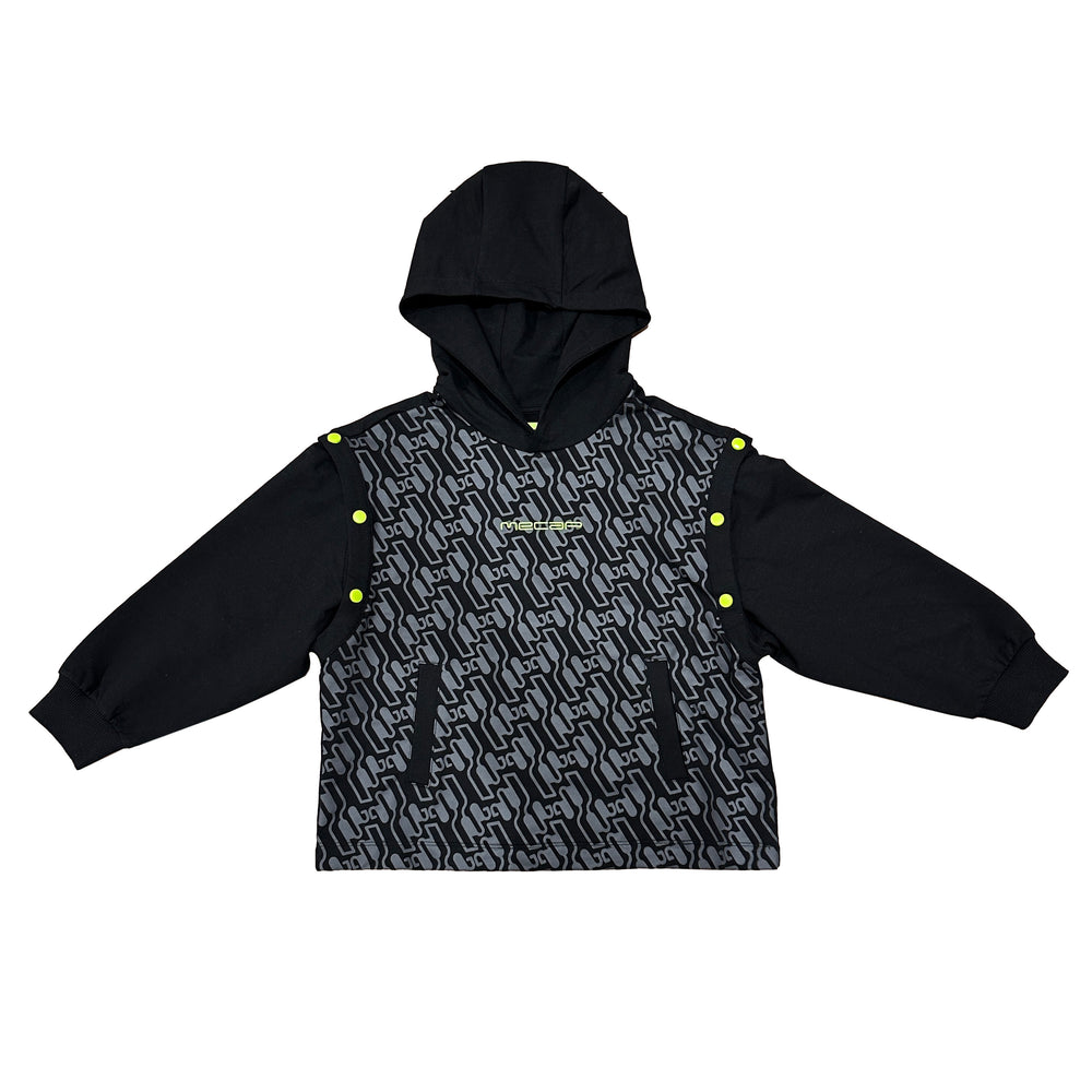 Boys Convertible-Sleeve Hooded Sweatshirt