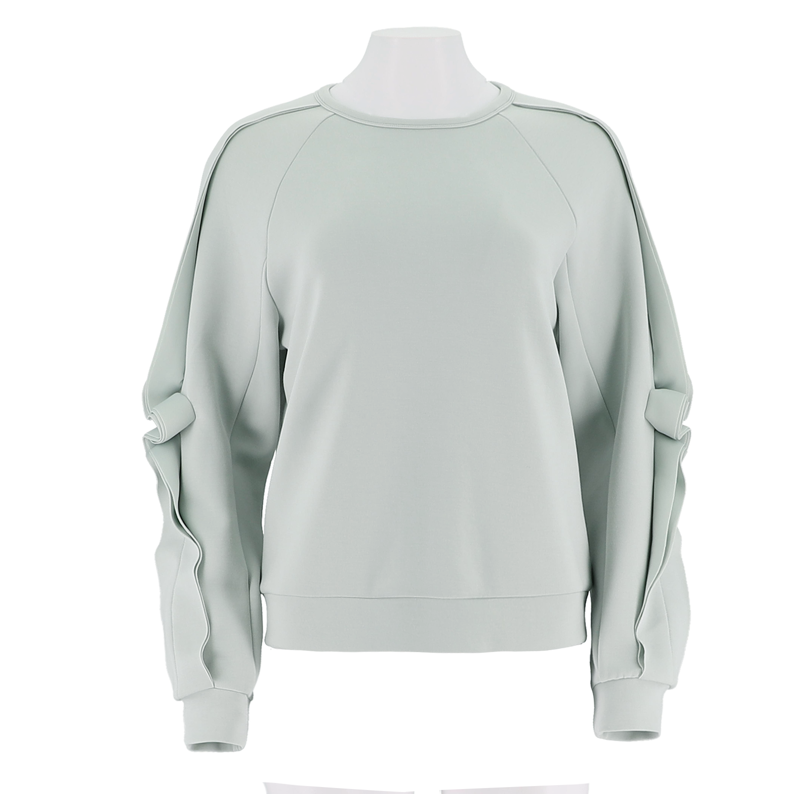 Womens Modal-Blend Ruffle Sleeve Raglan Top