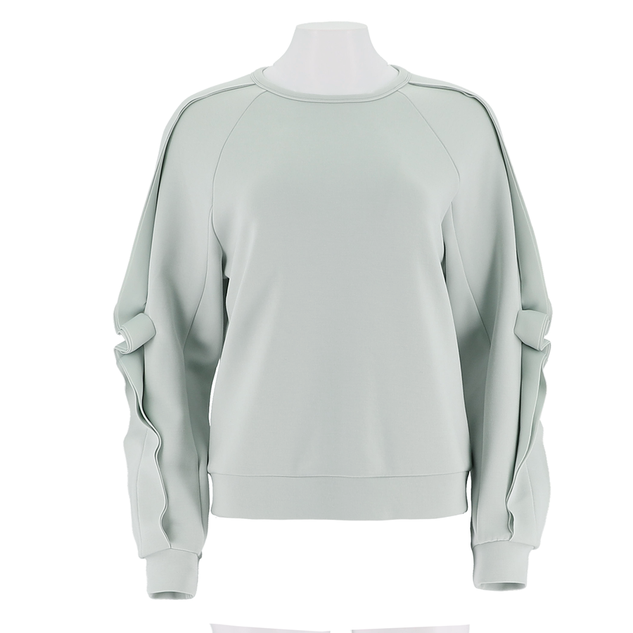Womens Modal-Blend Ruffle Sleeve Raglan Top