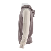 Mens Hooded Colorblock Cashmere Sweater