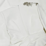 Starlight Beaded Stretch Satin Wedding Dress