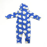Baby Hooded Plush-Lined Long-Sleeve Jumpsuit