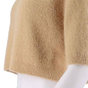 Womens Alpaca-Blend Cropped Short Sleeve Sweater
