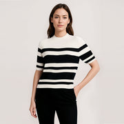 Crew Neck Striped Pullover