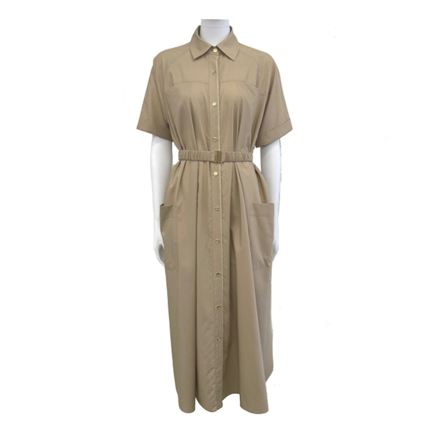 Short Sleeved Waist Cinching Dress