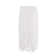 Embroidered Lace Pencil Skirt