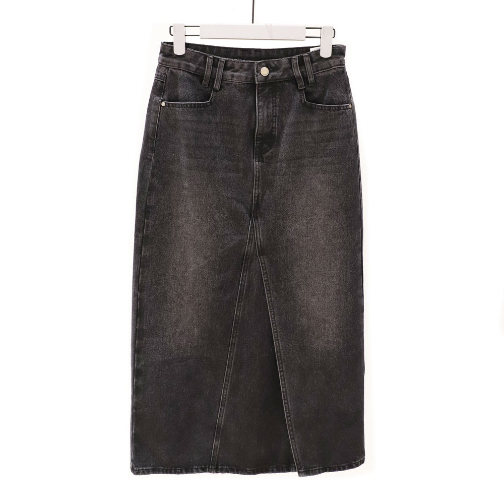 Women'S Spliced Straight Leg Denim Half Skirt