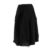 Lace A-Line Skirt With Floral Embroidery