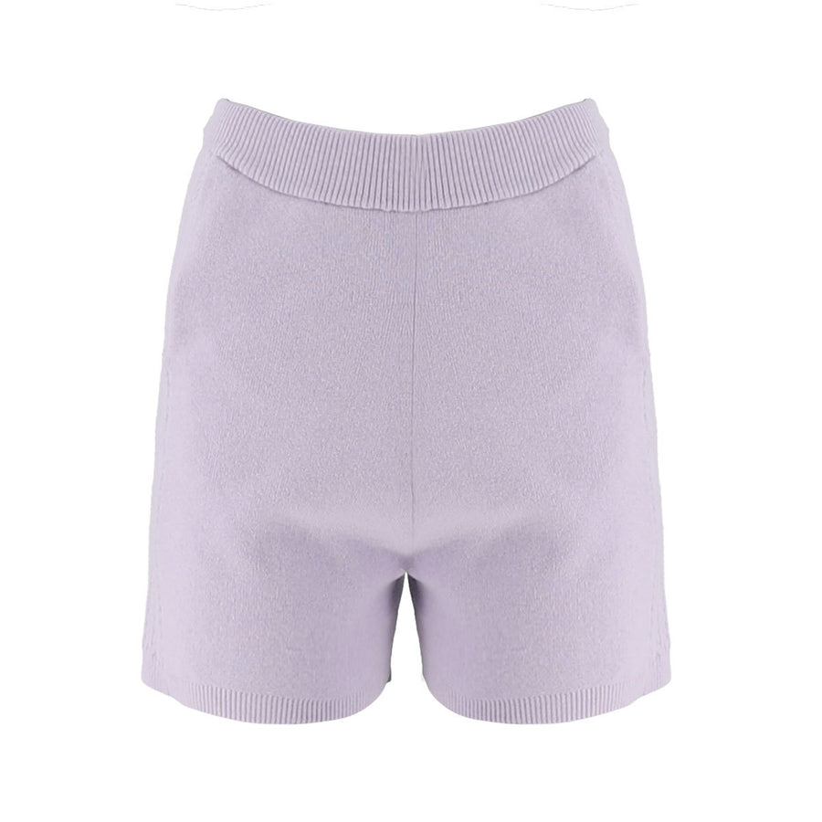 Elastic Waist Cable Knit Shorts