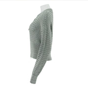 Zip-Up Knit Cardigan